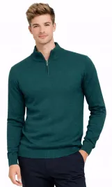 sweter-meski-polgolf-s8205-zielony-klasyczny-bawelniany-wygodny-bawelna