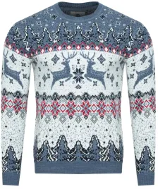 sweter-meski-70213-niebieski-swiateczny-welniany-cieply-prezent-na-swieta