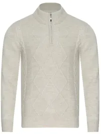 sweter-meski-polgolf-8157-bezowy-welniany-klasyczny-zamek-prezent-na-swieta