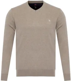 sweter-meski-klasyczny-welniany-bezowy-gladki-serek-v-501-yaka-swiateczny