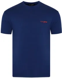 koszulka-meska-plein-sport-ps25mts04-1420-navy-orange-t-shirt-granatowy