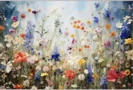 obraz-na-plotnie-canvas-kwiaty-polne-laka-akwarela-abstrakcja-100x70-cm