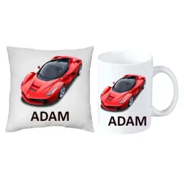 zestaw-prezent-poduszka-kubek-ferrari-auto-imie
