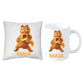 zestaw-przedszkole-garfield-poduszka-kubek-imie