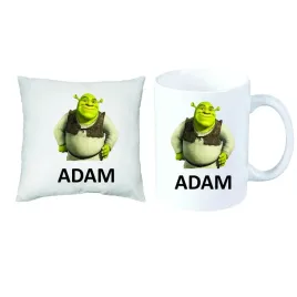 shrek-zestaw-prezent-poduszka-kubek-imie