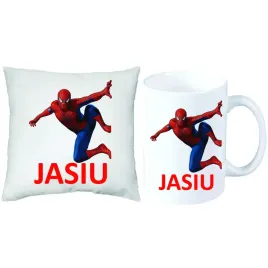 spider-man-zestaw-prezent-poduszka-kubek-imie