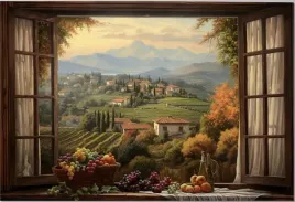 obraz-na-plotnie-canvas-wlochy-toskania-akwarela-abstrakcja-100x70-cm-3