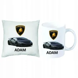 zestaw-prezent-poduszka-kubek-lamborghini-auto