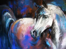 obraz-na-plotnie-canvas-kon-akwarela-abstrakcja-100x70