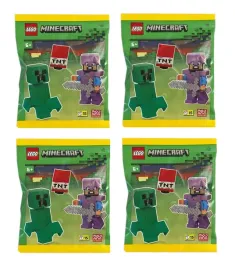 lego-minecraft-minifigure-polybag-4x-steve-with-creeper-and-tnt-662502