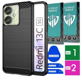 etui-na-telefon-xiaomi-redmi-13c-carbon-pancerne-szklo-ochronne