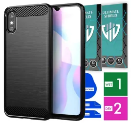 etui-na-telefon-xiaomi-redmi-9a-carbon-pancerne-szklo-ochronne