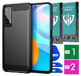 etui-na-telefon-huawei-p-smart-2021-carbon-pancerne-szklo-ochronne