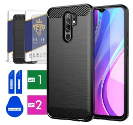 etui-na-telefon-xiaomi-redmi-9-carbon-pancerne-szklo-oryginalne