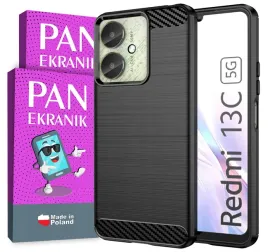 etui-na-telefon-xiaomi-redmi-13c-carbon-wzmocnione-pancerne-szklo