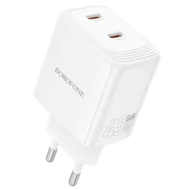 borofone-ladowarka-sieciowa-bn31-cargador-gan-2xtyp-c-qc-3-0-pd-45w-bia