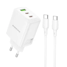 borofone-ladowarka-sieciowa-bn32-cargador-gan-usb-2xtyp-c-qc-3-0-pd-6