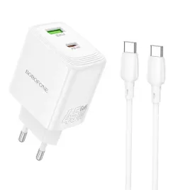 borofone-ladowarka-sieciowa-bn30-cargador-gan-usb-typ-c-qc-3-0-pd-45w