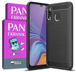 etui-na-telefon-samsung-galaxy-a20e-carbon-wzmocnione-pancerne-szklo