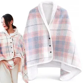ponczo-koc-cieply-miekki-zapinany-bluza-kocobluza-ciepla-rozowo-szara-krata