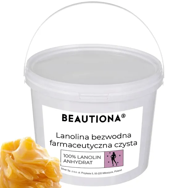 LANOLINA BEZWODNA FARMACEUTYCZNA CZYSTA HIPOALERGICZNA NATURALNA 1 KG