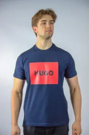 hugo-boss-t-shirt-koszulka-meska-bawelniana-granatowa-nadruk-napis-r-m