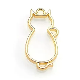 bez123-zawieszka-ramka-do-zywicy-kot-18x38mm-zlota