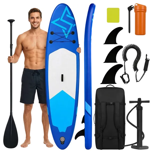Deska SUP Pompowana do Pływania Paddle Board z Wiosłem Akcesoria 350 cm