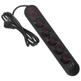 listwa-zasilajaca-maclean-mce395-b-przedluzacz-5-gniazd-3xusb-110-240v
