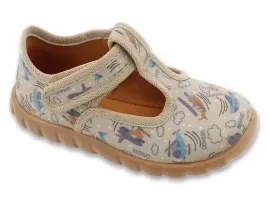 kapcie-buciki-befado-627p023-chlopiece-bezowe-na-rzepy-r-25