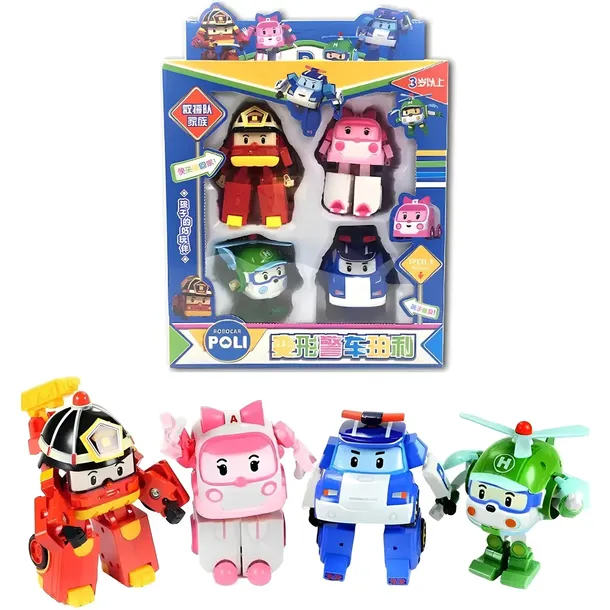 Zestaw figurek Robocar Poli Samochodziki-transformery Robocar Poli 4 szt Fi