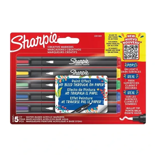 markery-artystyczne-sharpie-5-kolorow-kolor-wielokolorowy