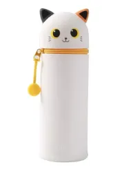 silikonowy-piornik-tuba-cat-lovers-pomarnczowy-kot