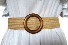 pasek-damski-pleciony-elastyczny-do-sukienki-boho-bezowy