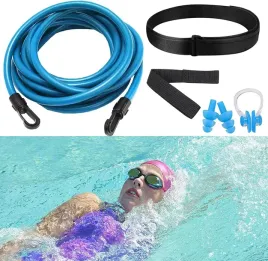pas-do-plywania-4m-regulowany-neopren-klips-i-zatyczki-trening-basenowy