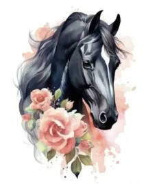 naprasowanka-aplikacja-termo-naklejka-na-odziez-kon-konie-kwiaty