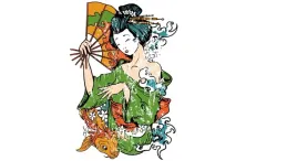 naprasowanka-aplikacja-naklejka-na-ubrania-naplamki-kobieta-japonia-gejsza
