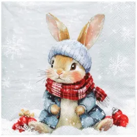 serwetka-do-decoupage-33x33cm-bugsy-krolik-na-sniegu-1szt