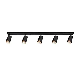 reflektory-piec-ruchomych-led-gu10-kinkiet-czarno-zloty