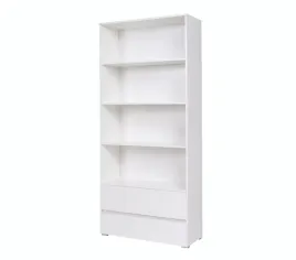bialy-regal-na-ksiazki-wysoki-regal-regal-z-szufladami-cosmo-c03