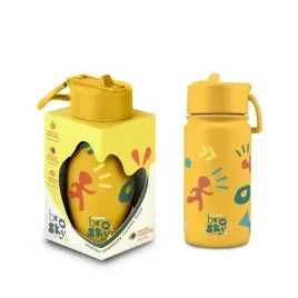 brosky-pattern-stalowa-butelka-na-wode-w-kolorze-zoltym-450ml