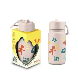 brosky-pattern-stalowa-butelka-na-wode-w-kolorze-rozowym-450ml