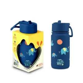 brosky-kids-ciemnoniebieska-butelka-na-wode-dla-dzieci-w-sloniki-450ml