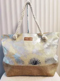 torba-shopper-plazowa-bezowa-ze-srebrnym-w-liscie