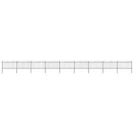 vidaxl-ogrodzenie-z-pretow-z-grotami-stalowe-153-x-1-m-czarne