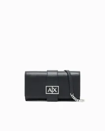armani-exchange-portfel-damski-jodie-chain-czarny