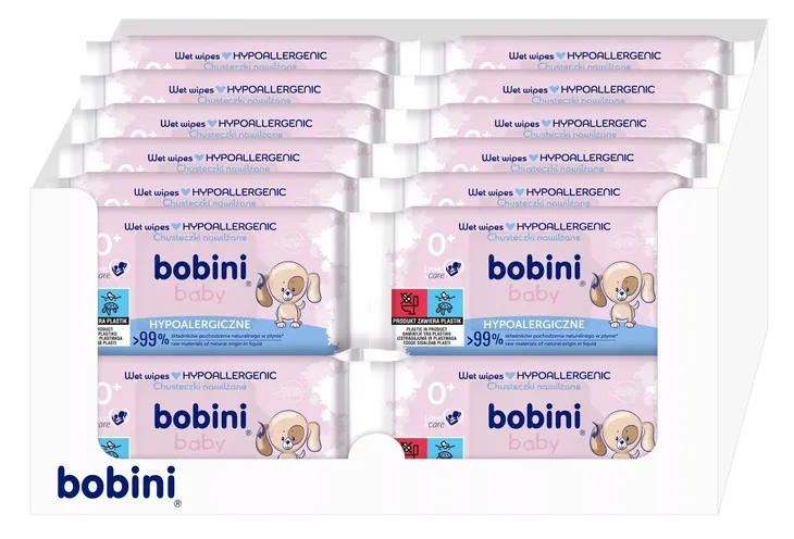 Chusteczki nawilżane BOBINI Baby Hipoalergiczne 60szt. x24