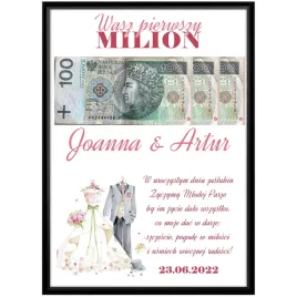 plakat-ramka-wasz-pierwszy-milion-prezent-slub-y3