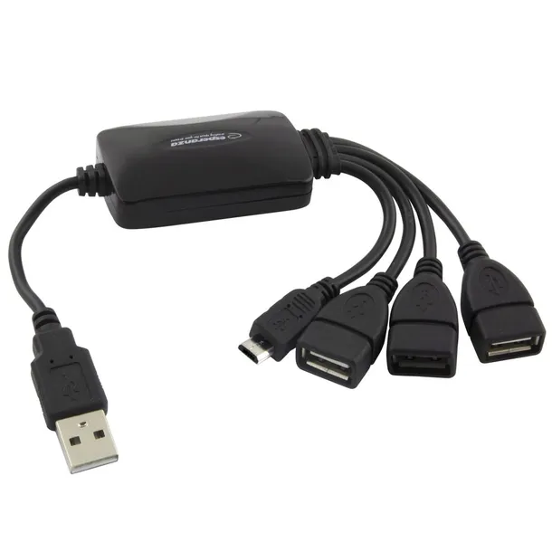 hub-usb-esperanza-ea158-3xusb-2-0-1x-micro-usb-czarny