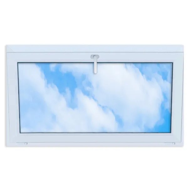 Okno białe PCV Uchylne 140x80, 1400x800 2x szyba, uchylane górą dwuszybowe